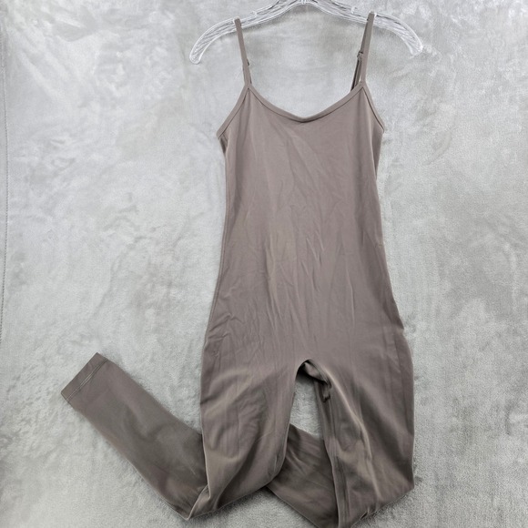 Aritzia Tops - TnAction Women S Bodysuit Taupe Brown Adjustable Straps Scoop Back Sleeveless